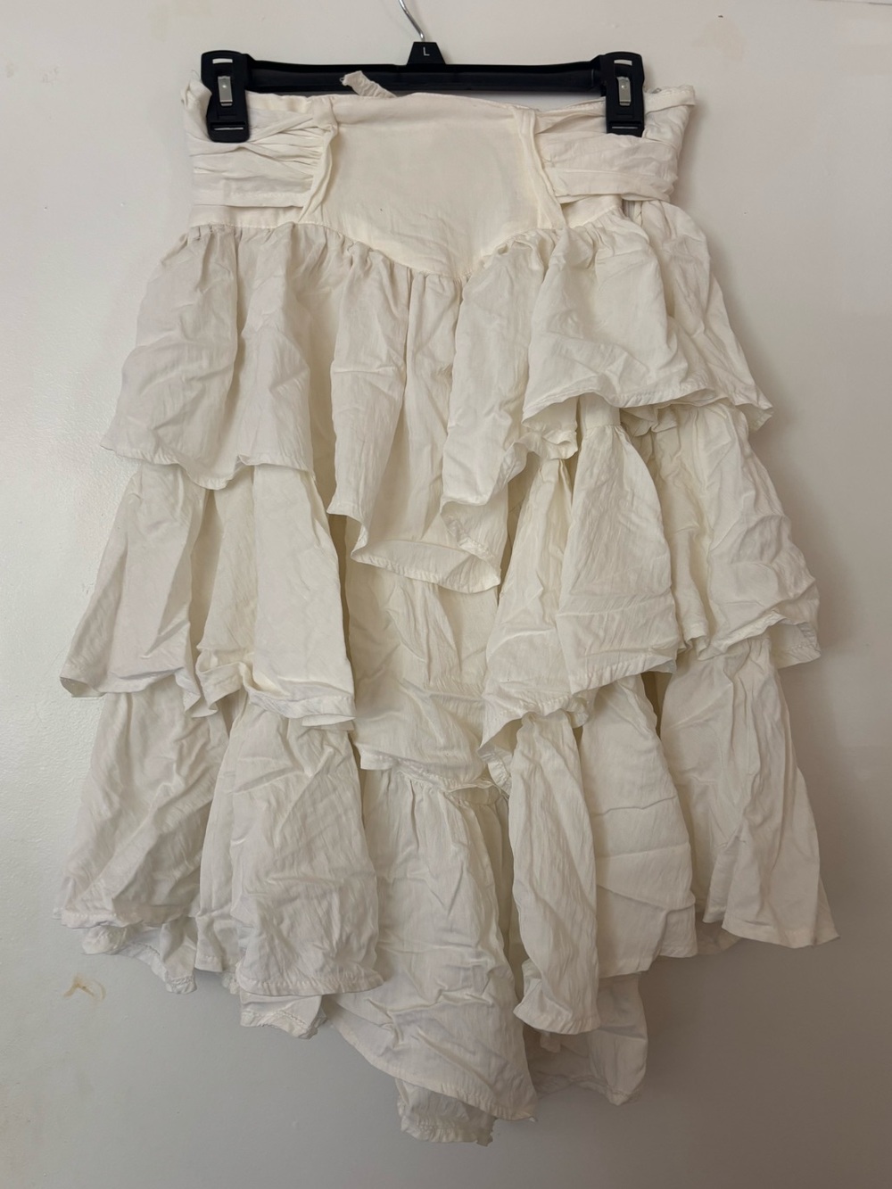 Bohemian Tiered Ruffle Skirt - White